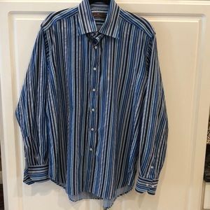 ETRO Blue Striped Shirt